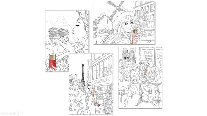 Clarins-Digital-Campaign-Drawing-Card
